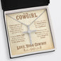 To My Cowgirl - CZ Cross Necklace