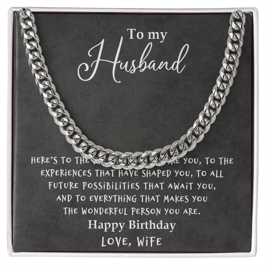 Husband - Shaped You - Cuban Link Chain