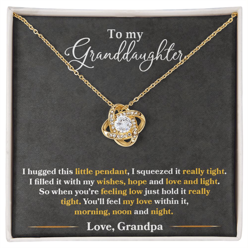 Granddaughter - I Hugged The Little Pendant - Love Grandpa