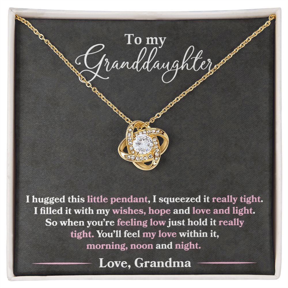 Granddaughter - I Hugged This Little Pendant - Love Grandma