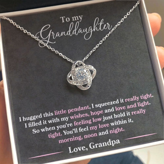 Granddaughter - I Hugged This Little Pendant - Love Grandpa
