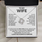 To My Wife - I Love You Always & Forever - Love Knot Necklace - INCLUDES FREE SHIPPING