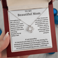 To My Beautiful Mom - I Love You - Love Knot Necklace