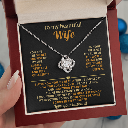 To My Beautiful Wife - You Are The Secret Sunrise Of My Life - Love Your Husband