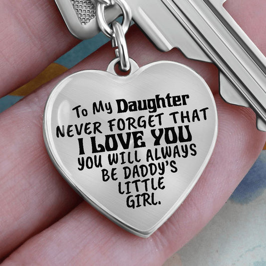 Daddy's Little Girl - Heart Keychain