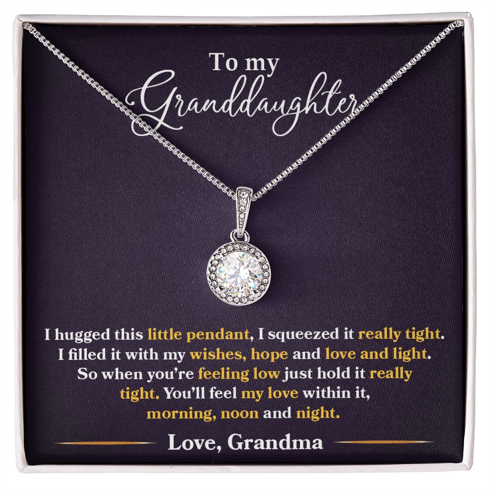 I Hugged This Little Pendant - Love Grandma - Eternal Hope Necklace
