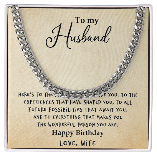 Husband - Experiences - Cuban Link Chain