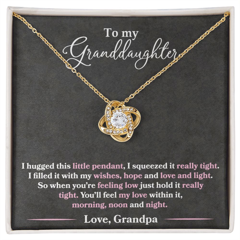Granddaughter - I Hugged This Little Pendant - Love Grandpa