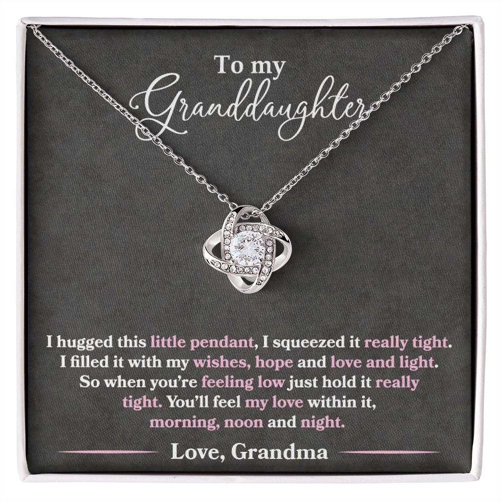 Granddaughter - I Hugged This Little Pendant - Love Grandma