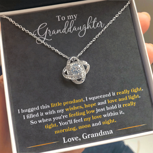 Granddaughter - I Hugged The Little Pendant - Love Grandma