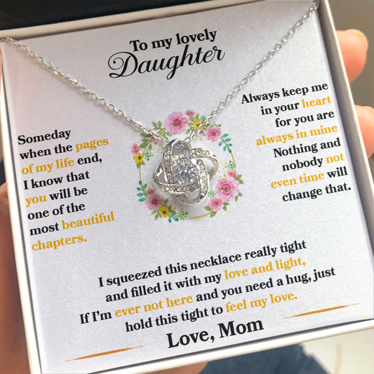 Daughter - Always Keep Me In Your Heart - Love Knot Necklace