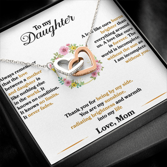 Daughter - Love Between A Mother And Daughter - Interlocking Hearts