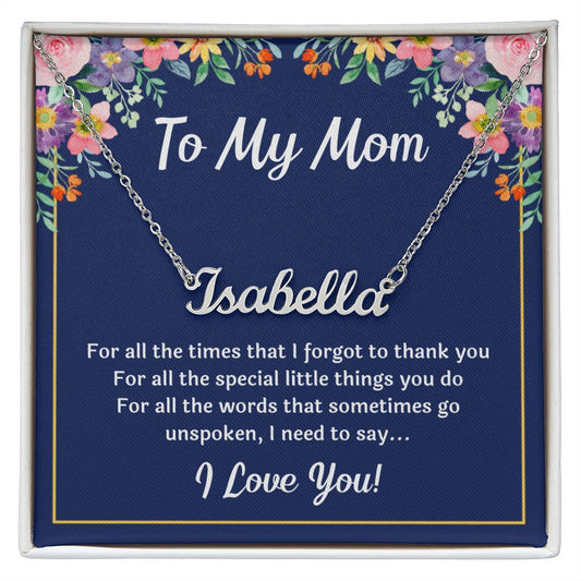 Personalized Custom Name Necklace From daughter son mom jewelry mother and daughter necklaces mother's birthday gifts
