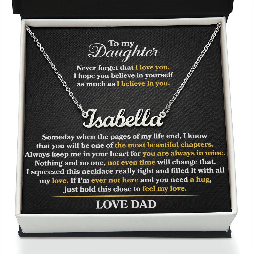 Daughter - I Believe in You - Name Necklace
