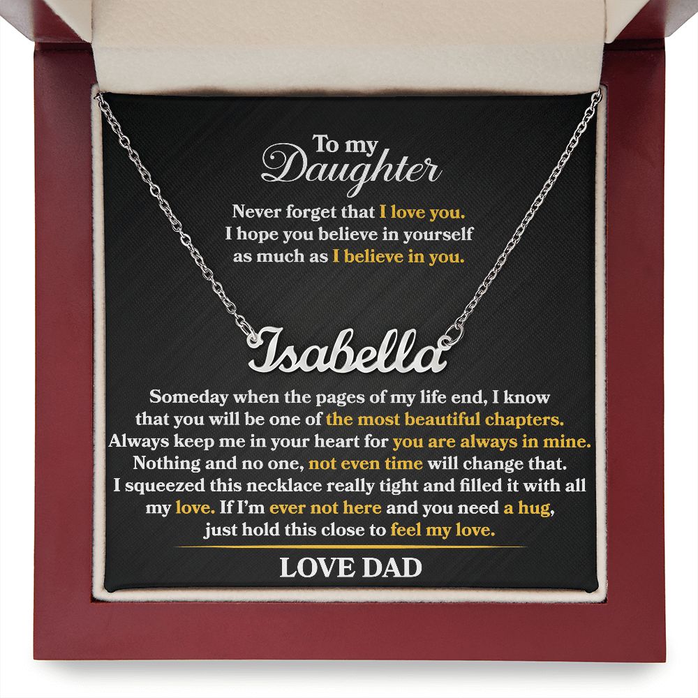 Daughter - I Believe in You - Name Necklace