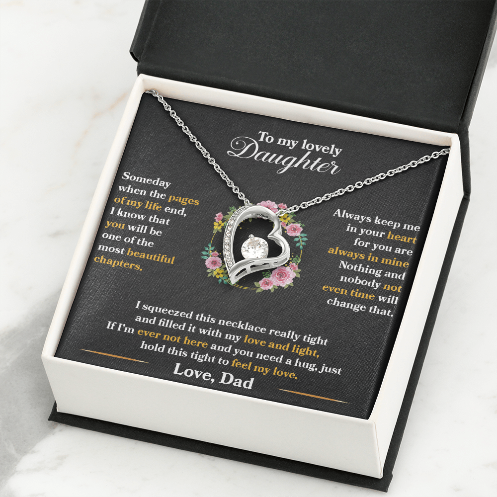 Daughter - Someday When The Pages Of My Life End - Forever Love Necklace